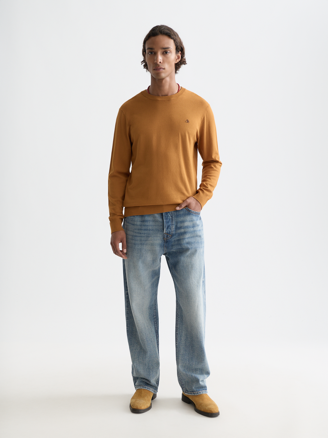 Scotch & Soda Male Ecovero Pullover-Cathay Spice - Image 4