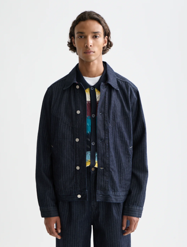 Scotch & Soda Male Trucker jacket - Blue Velvet