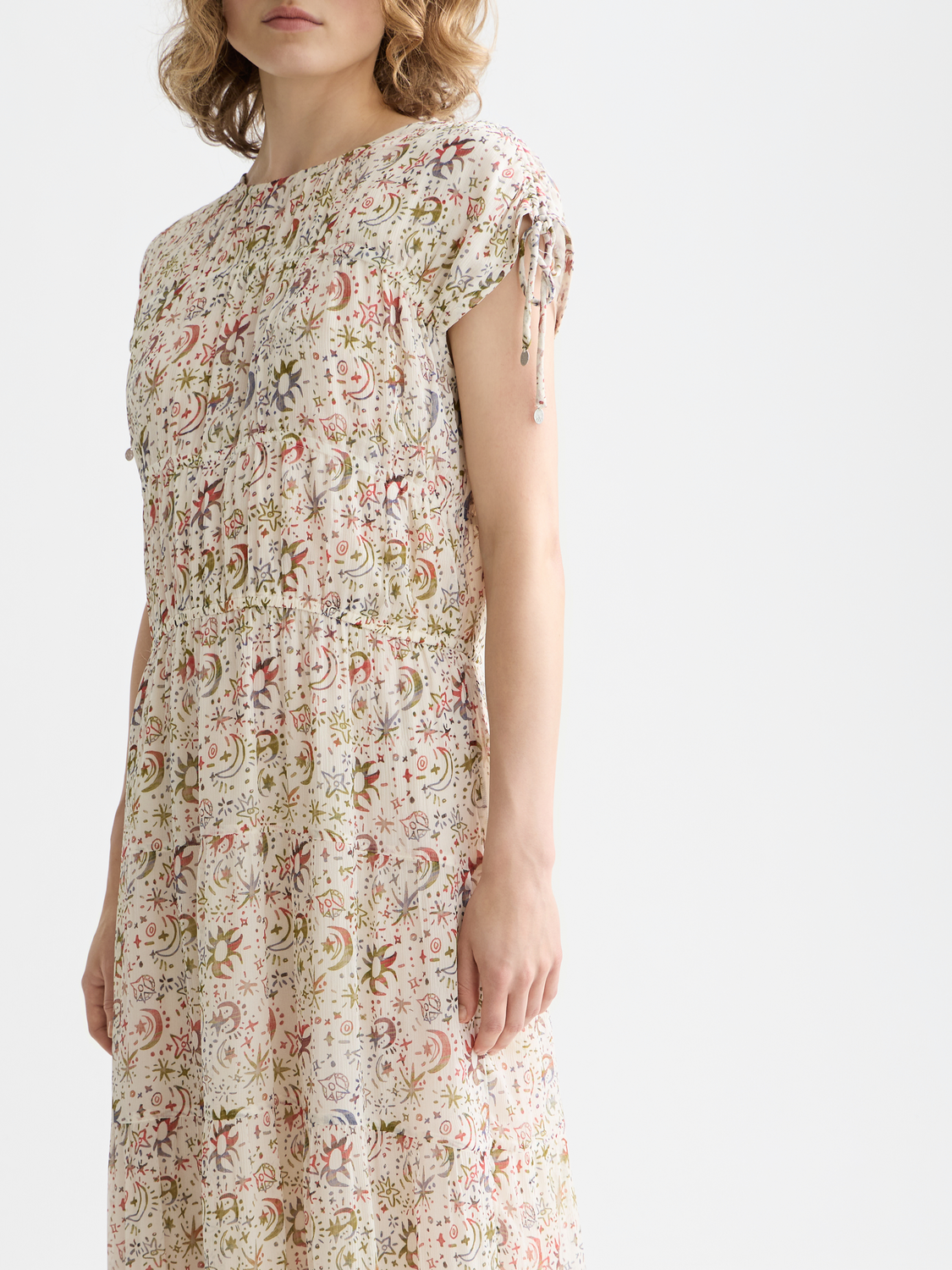 Scotch & Soda Female Midi Dress - Cosmic Sky Eggnog - Image 3