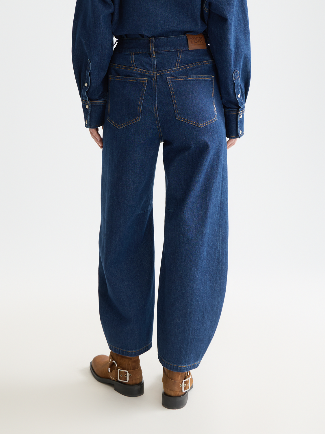 Scotch & Soda Womens The Loop high rise barrel jeans -Top Notch - Image 3