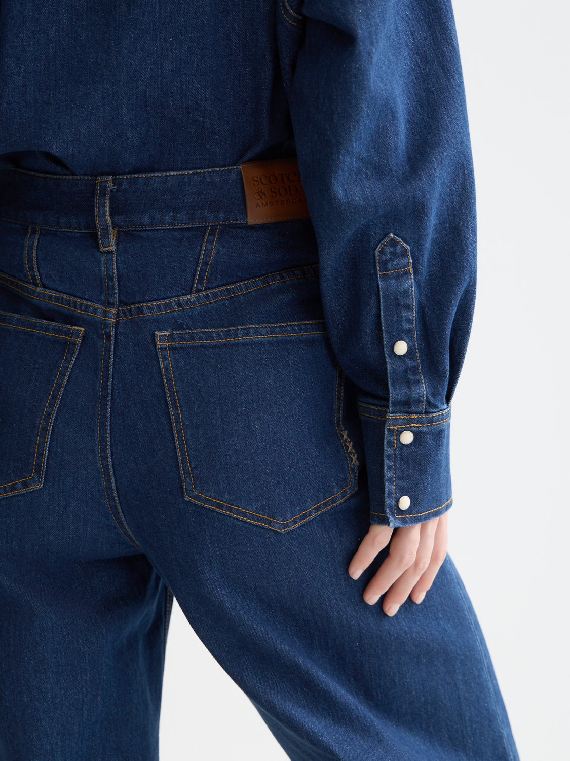 Scotch & Soda Womens The Loop high rise barrel jeans -Top Notch - Image 4