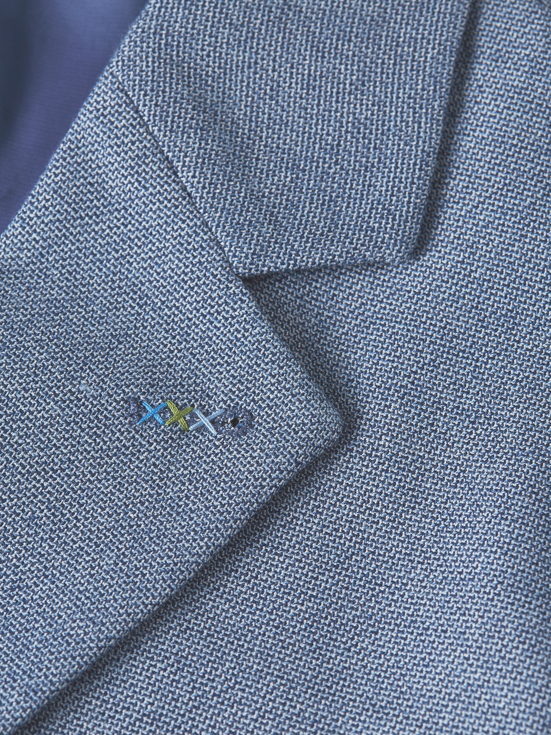 Scotch & Soda Male Structured weave blazer-Pageant Blue Melange - Image 5