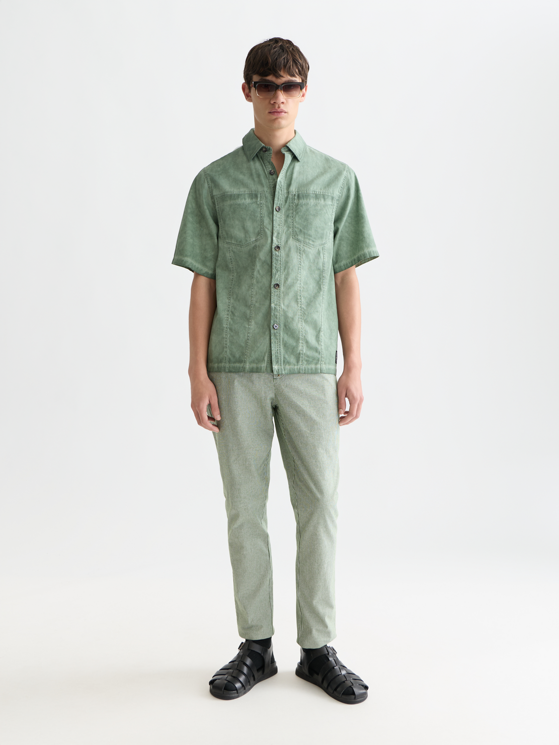 Scotch & Soda Male Warren striped jogger-Garden Green Stripe-L.32 - Image 3