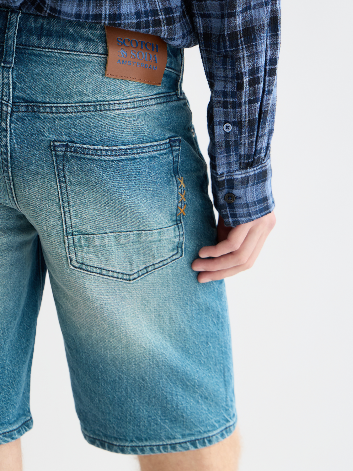 Scotch & Soda Male Ralston jeans short-Blue Grass - Image 4