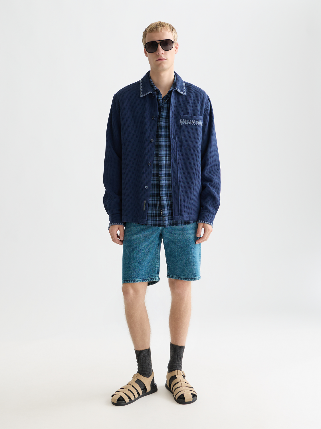 Scotch & Soda Male Ralston jeans short-Blue Grass - Image 3