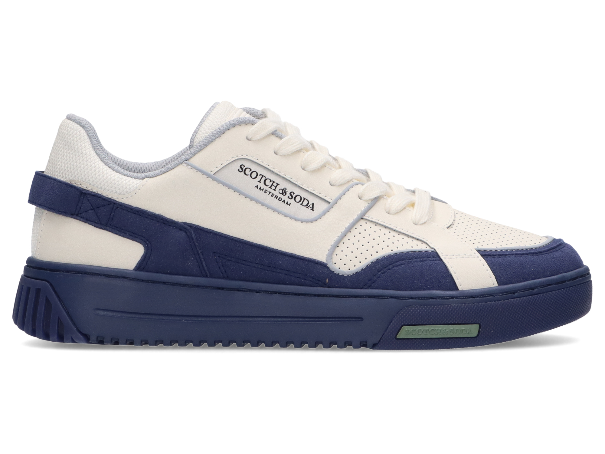 Scotch & Soda Male New Cup Sneakers-Blue/White - Image 5