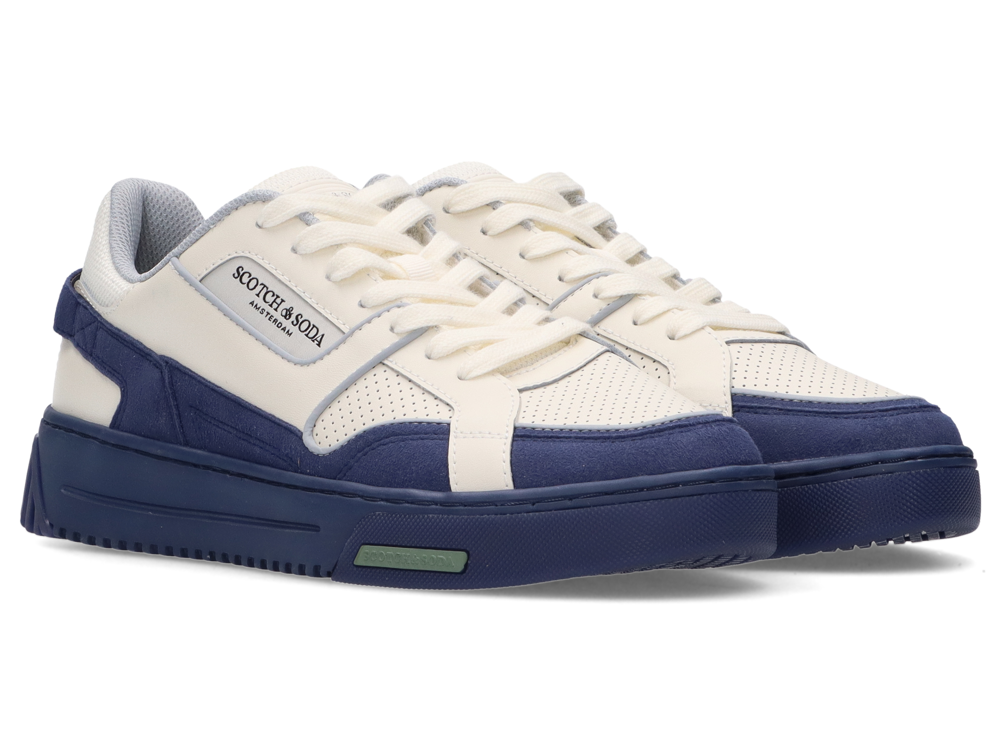 Scotch & Soda Male New Cup Sneakers-Blue/White