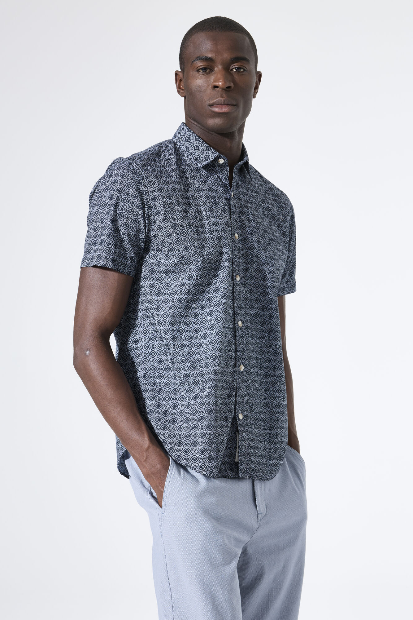 Garcia Male printed shirt -river