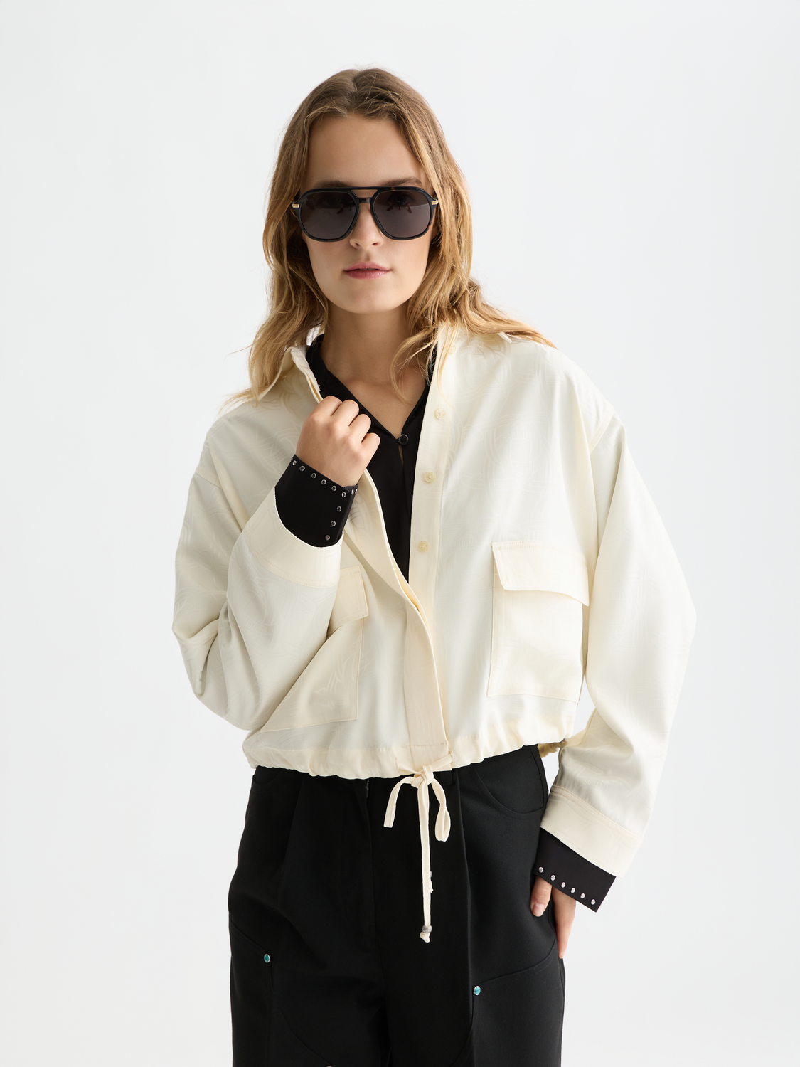 Scotch & Soda Female Utility shirt-Eggnog