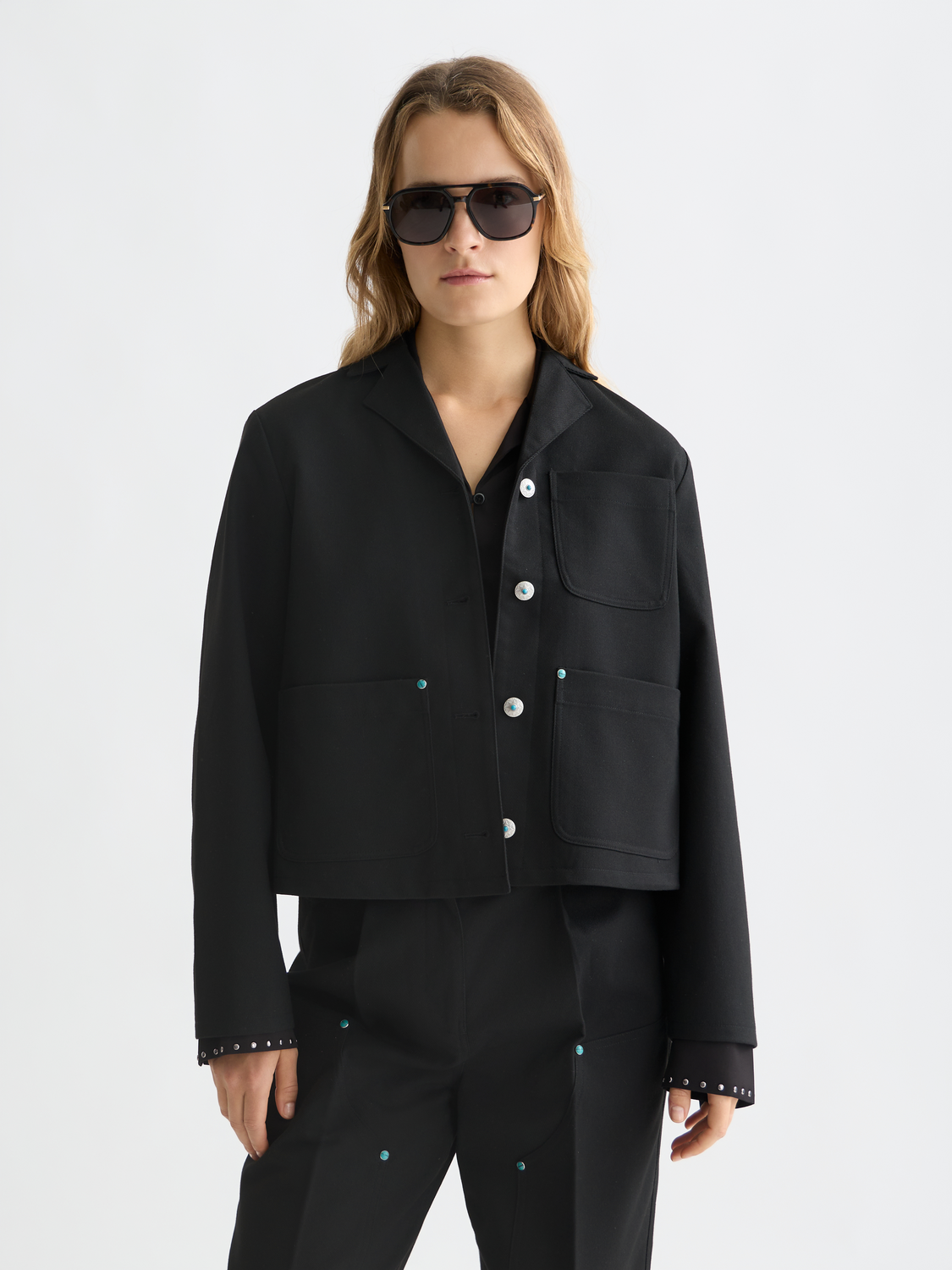 Scotch & Soda Western detailed trucker jacket-Meteorite