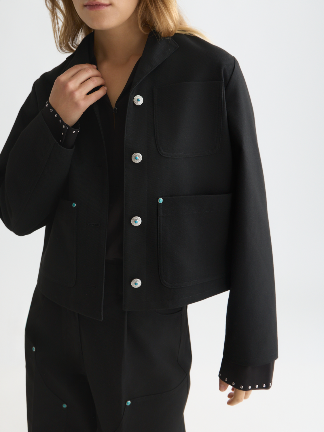 Scotch & Soda Western detailed trucker jacket-Meteorite - Image 4