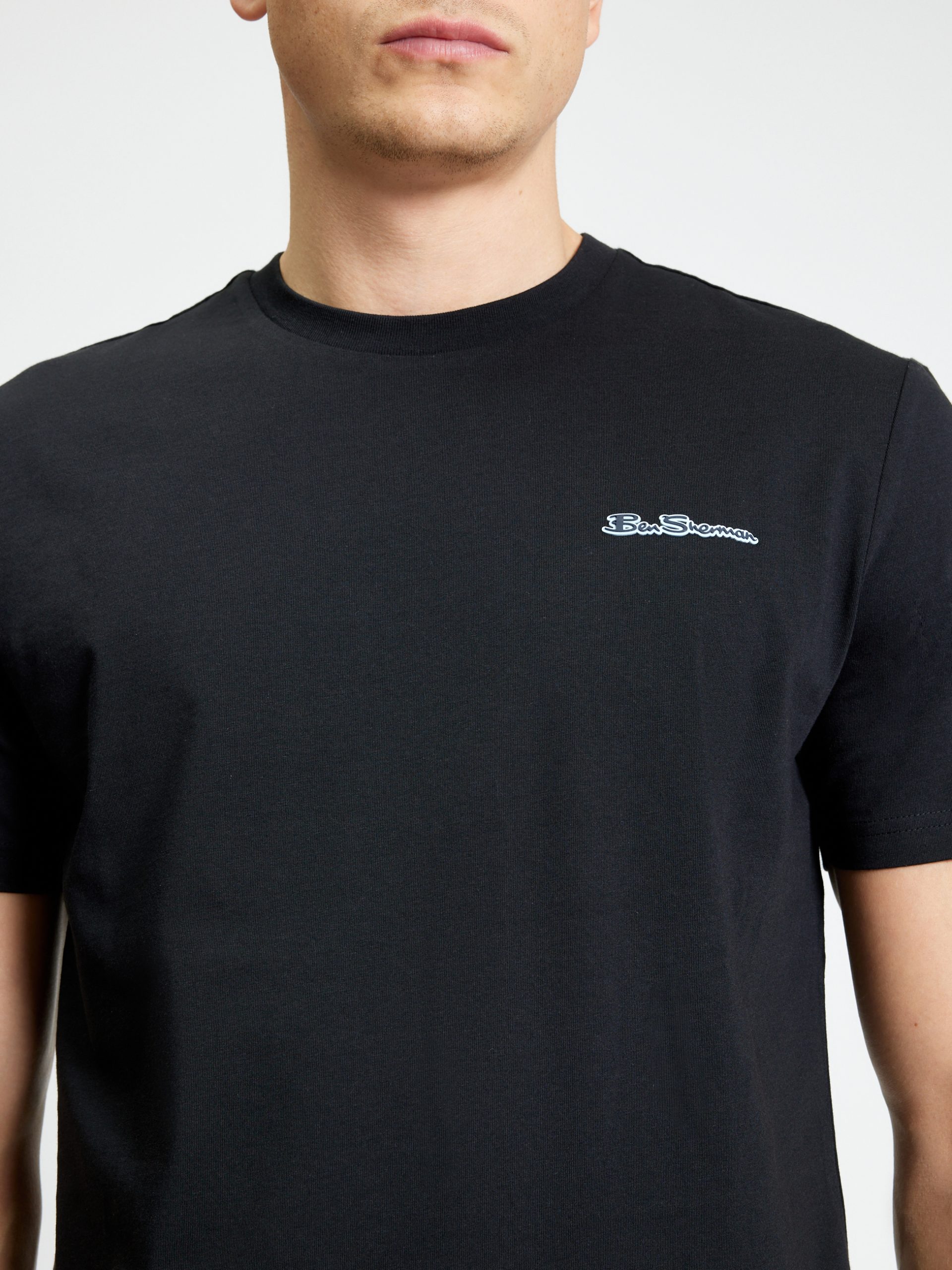 Ben Sherman Male Short Sleeve Signature Tee-Black - Image 4