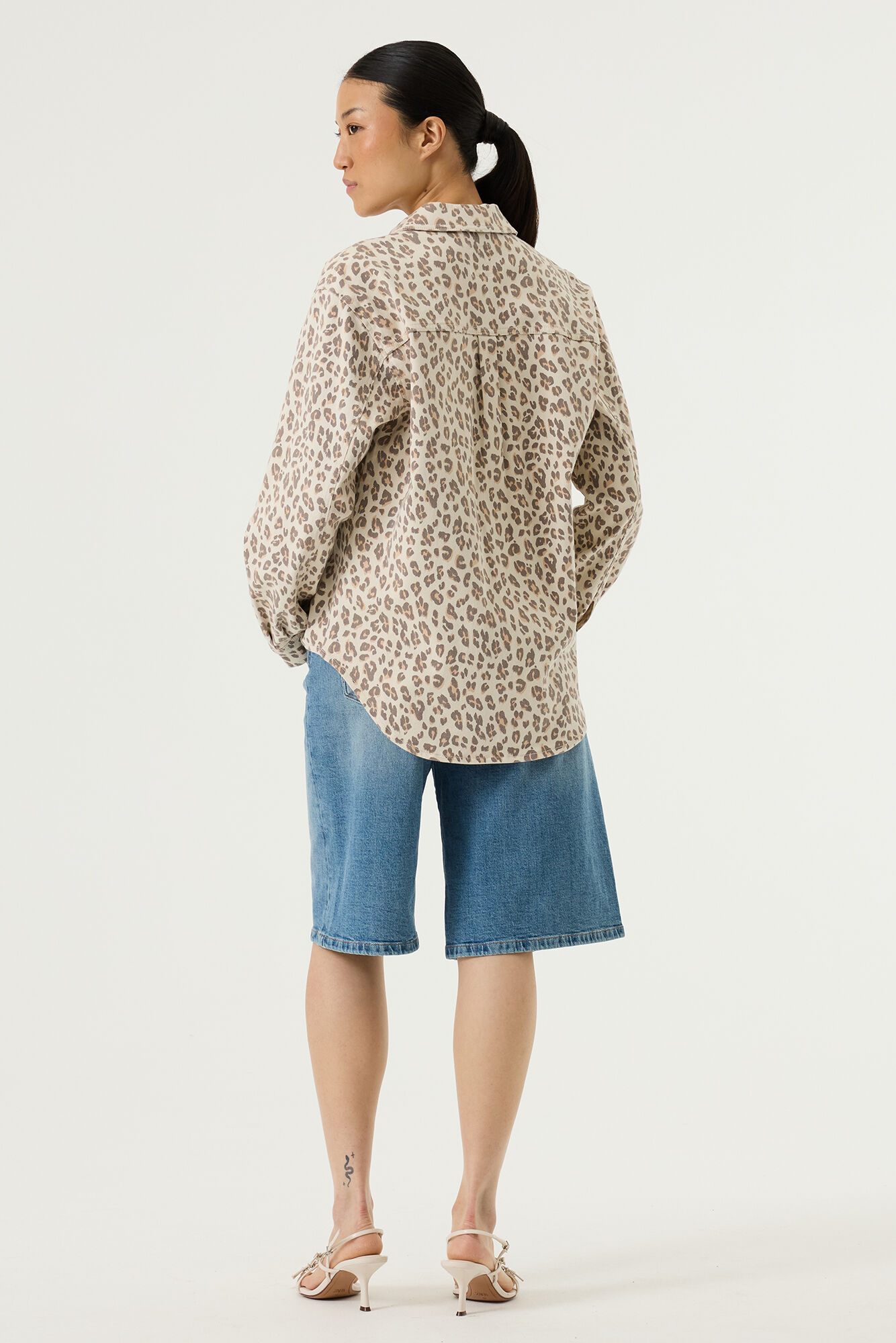 Garcia Female animal print denim overshirt-shade - Image 3