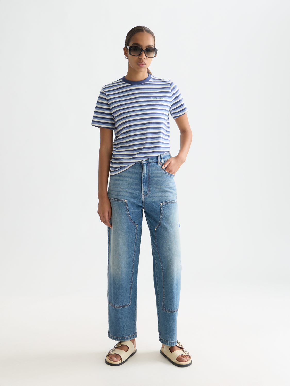 Scotch & Soda Female Yarn dye striped T-shirt-Oceana Stripes - Image 3