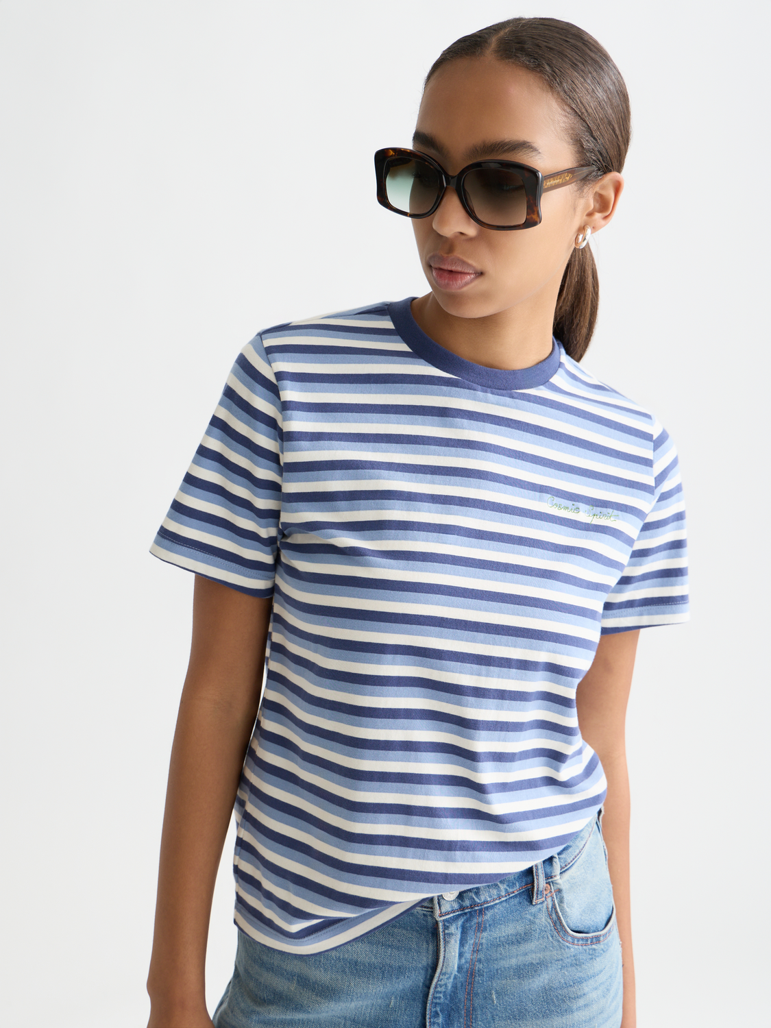 Scotch & Soda Female Yarn dye striped T-shirt-Oceana Stripes - Image 4